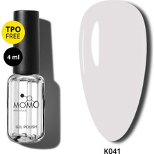 Momo Professional Kalıcı Oje K041 Kar Beyazı Yüksek Renk Pigmenti 4 ml Uzun Süreli Kalıcılık