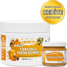 Mustang Nutrition Ballı Tarçınlı Crunchy Fıstık Ezmesi 350 Gr 24,40 Gr Protein + 40 Gr Fıstık Ezmesi Hediyeli