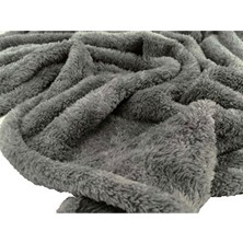 Solvéra Peluş Gri Battaniye - Kedi ve Köpekler Için Yumuşak ve Sıcacık Kedi ve Köpek Yatağı 80X90 cm