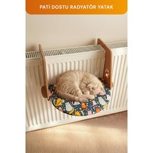 Solvéra Desenli Radyatör Yatağı ile Sıcak ve Konforlu Uyku Kedi ve Köpek Yatağı