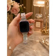 Alstrap Apple Watch 11/10 42MM 9/8/7 41MM 6 5 Se 40MM Şeffaf Slim Hologram Kordon Kayış