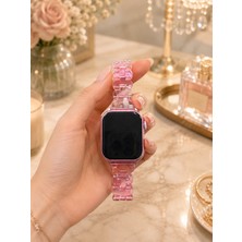 Alstrap Apple Watch 11/10 42MM 9/8/7 41MM 6 5 Se 40MM Şeffaf Slim Hologram Kordon Kayış