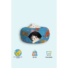 Solvéra Desenli Donut Kedi Tüneli ve Yatağı, Eğlenceli Oyun ve Dinlenme Alanı Kedi ve Köpek Yatağı