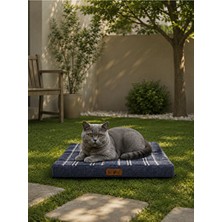 Solvéra Yıkanabilir Fermuarlı Kılıflı Yer Minderi ve Matı Kedi ve Köpek Yatağı