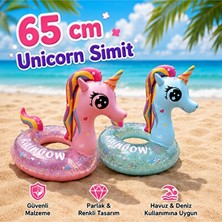 Solvéra Sevimli Unicorn Çocuk Simidi, Güvenli ve Renkli Yüzme Destekçisi Kolluk & Simit