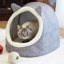 Solvéra Katlanabilir Keçe Kedi ve Köpek Yuvası ve Yatağı Kedi ve Köpek Yatağı