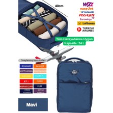 Jet Turtle Seyahat Sırt Çantası 40CM 40X25X15 cm Pegasus, Wizz Air, Ryanair, El Valizi Koltuk Altı Valizi