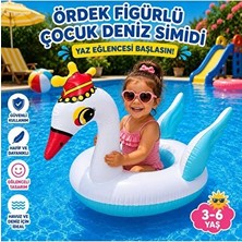 Solvéra Çocuklar Için Figürlü Şişme Deniz Simidi, Güvenli ve Eğlenceli Yüzme Yardım Kolluk & Simit