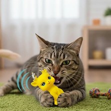 Solvéra Sesli Geyik Şeklinde Evcil Hayvan Oyuncağı Kedi ve Köpek Yatağı