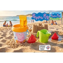 Solvéra Sevimli Peppa Pig Temalı Çocuk Plaj Kova ve Kürek Takımı Plaj Oyuncakları