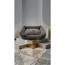Solvéra Premium Dikdörtgen Peluş Kedi ve Köpek Yatağı 60X45 cm