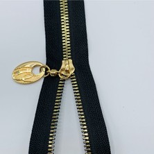 Oxford İplik Metal Fermuar 30CM Siyah-Sarı