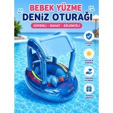 Solvéra Gölgelikli Oturaklı Bebek Simidi - Güvenli ve Konforlu Havuz Simidi Kolluk & Simit