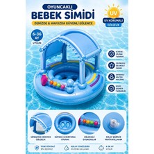 Solvéra Gölgelikli Oturaklı Bebek Simidi Güvenli ve Rahat Kullanım Kolluk & Simit