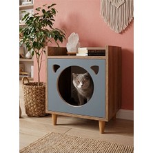 Solvéra Kedi Komodin ve Yuvası Çok Amaçlı Konfor Alanı Kedi ve Köpek Yatağı