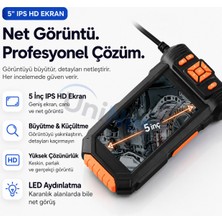 10 Metre 3 Kameralı Ekranlı Kayıt Yapabilen Endoskopi Yılan Kamera