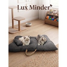 Solvéra Lux Nubuk Evcil Hayvan Minderi, Şık ve Konforlu Uyku Alanı Kedi ve Köpek Yatağı