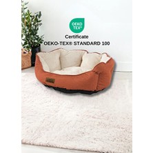 Solvéra Lüks Yıkanabilir Kaymaz Kedi/köpek Yatağı, Silikon Elyaf Dolgulu Kedi ve Köpek Yatağı