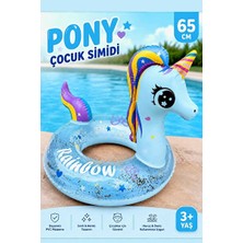 Solvéra Parlak Unicorn Simli Çocuk Yüzme Kolluk & Simit