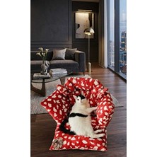 Solvéra Sevimli Kalp Yastıklı Keçi Kedi ve Köpek Koltuğu Kedi ve Köpek Yatağı
