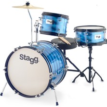 Stagg Tım Jr 3/16B Bl 3 Parça Çocuk Akustik Davul Seti Mavi