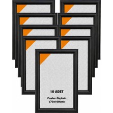 OfisDS 10 Adet 25 mm B1(70X100) Gönye Köşe Alüminyum Aç-Kapa Çerçeve – Poster Çerçevesi (Siyah Renk)