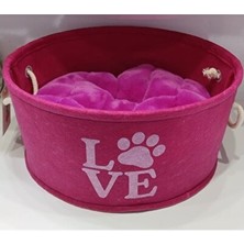 Solvéra Love Temalı Keçe Kedi ve Köpek Yatak, Yü Kedi ve Köpek Yatağı