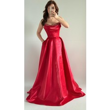 Ayşenur Dinçer Butik Aurora Abiye Kırmızı