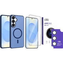 Vendas Galaxy S26 Kılıf M-safe Şarj Özellikli Zore Babet Kapak + HD Kamera Lens + Cam Ekran Koruyucu