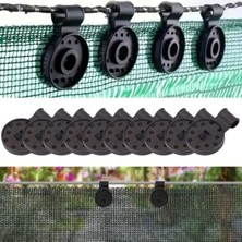 Go İthalat 10 Adet Güneşlik Filesi Sabitleme Klipsleri, Gölgelik Bezi ve Brandalar İçin Dayanıklı Plastik Kelepçe Kancaları