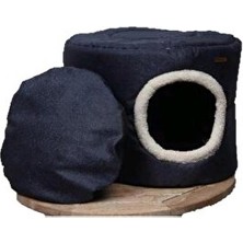 Solvéra Yıkanabilir Lacivert Yatak ile Pratik ve Konforlu Uyku Alanı Kedi ve Köpek Yatağı 45X40 cm