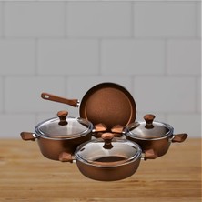 Pierre Cardin 7 Parça Granıks Tencere Seti Rosegold
