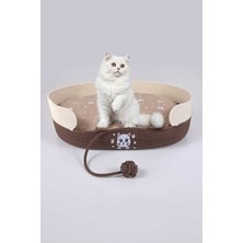 Solvéra Hasır ve Pamuk Kordon Iplikli Kedi Yatağı, 40X55 cm Kedi ve Köpek Yatağı