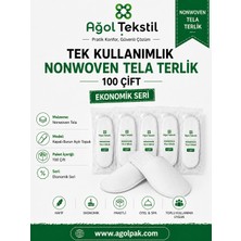 Ağol Tekstil Tek Kullanımlık Nonwoven Tela Otel Terliği – 100 Çift