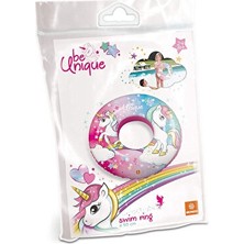 Solvéra Unicorn Çocuk Deniz Havuz Simidi, 50 Cm, Eğlenceli ve Güvenli Su Oyunu