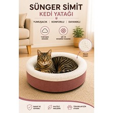 Solvéra Sünger Dolgulu Simit Yatak: Yumuşak ve Destekleyici Uyku Alanı Kedi ve Köpek Yatağı