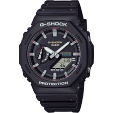 Casio GA-2100RL-1ADR G-Shock Erkek Kol Saati 20 ATM Suya Dayanıklı Siyah Plastik Kasa ve Kordon ile Fonksiyonel