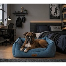 Solvéra Kaydırmaz Tabanlı Çift Taraflı Yıkanabilir Pet Minderi Kedi ve Köpek Yatağı