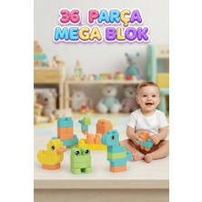 Farbu Oyuncak 36 Parça Soft Maxi Mega Blok – Çocuklarınız Için Güvenli Eğlence Yumuşak ve Eğitici Bebek Blokları