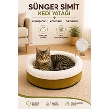 Solvéra Sünger Simit Kedi ve Köpek Yatağı, Rahat ve Destekleyici Tasarım