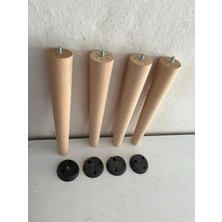 24 cm Ham Ahşap Konik Ayak