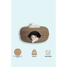 Solvéra Desenli Donut Kedi Tüneli ve Yatağı - Eğlenceli ve Rahat Tasarım Kedi ve Köpek Yatağı