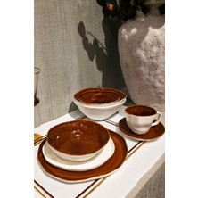Mikasa Moor Beyaz Karamel 6lı Servis Tabağı 25CM P374.115439