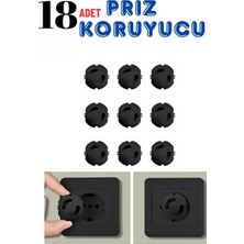 Solvéra Çocuk Güvenliği Için Priz Kapağı Seti - 18 Adet Güvenli Koruma Koruyucu ve Kilit
