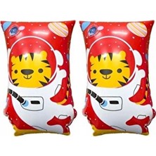 Solvéra Astronot Temalı Kolluk - 30 cm Güvenli ve Eğlenceli Yüzme Yardımı Kolluk & Simit