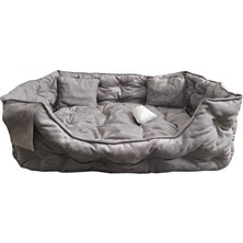 Solvéra Büyük Boy Yastıklı Kedi ve Köpek Yatağı, 100X80X33 cm
