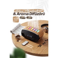 Ensiga Dijital Saat Göstergeli Bluetooth Speaker Rgb Modlu Hava NEMLENDIRICISI500ML Kapasiteli Uyumlu