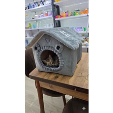 Solvéra Derin Uyku ve Kış Evi Yumuşak Kedi ve Köpek Evi - Çıkarılabilir Minderli