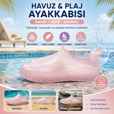 Cotyora 36 Numara Günlük Kadın Erkek Şeffaf Deniz Ayakkabısı Kaymaz Dayanıklı Taban Şık Havuz Plaj Rafting Sandaleti
