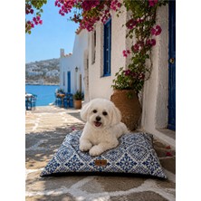 Solvéra Yıkanabilir Fermuarlı Kedi ve Köpek Yer Minderi - Boncuk Elyaf Dolgulu Kedi ve Köpek Yatağı